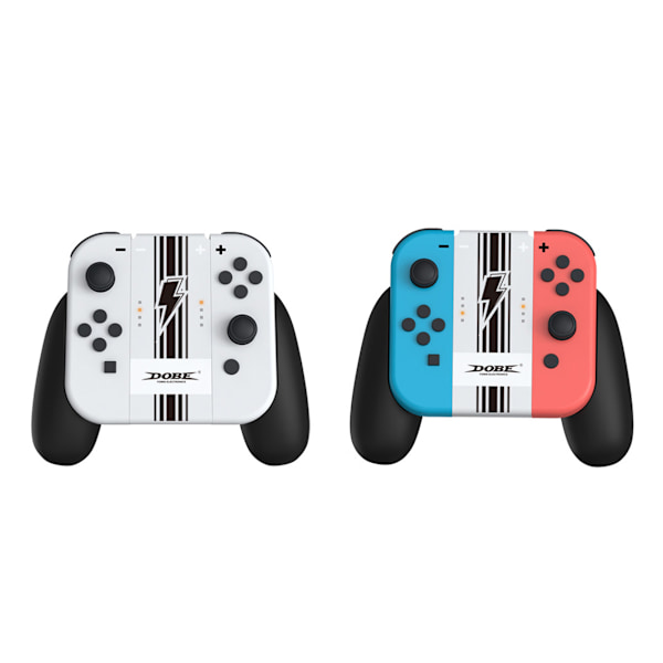 Laddningsgrepp för Nintendo Switch & Switch OLED Joy Con Grip Speltillbehör med Laddningsindikator Rosa/Svart