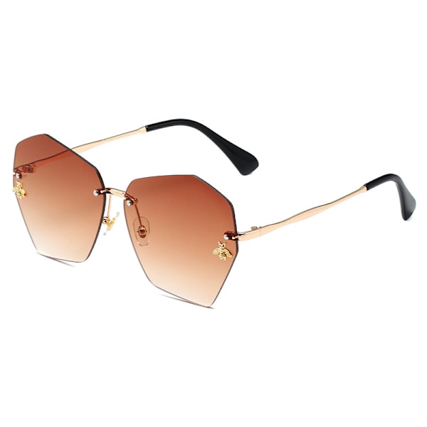 Retro Oversized Flat Top Square Solbriller Enkelt Stykke Rammeløse Store Skjold Shades Stilig Kvinner Menn