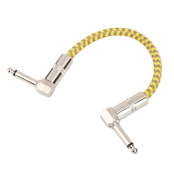 6,35 mm elektrisk gitarr effekt kabel gitarr effektor instrument linje brusreducering gul + brun