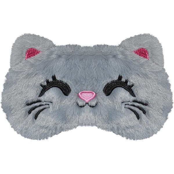 Söta Sovmasker Tecknad Djur Katt Ögonmask Mjuk Plysch Sovmask Reseögonbindel Ögonskydd Rolig Kattunge Ögonskugga för Barn