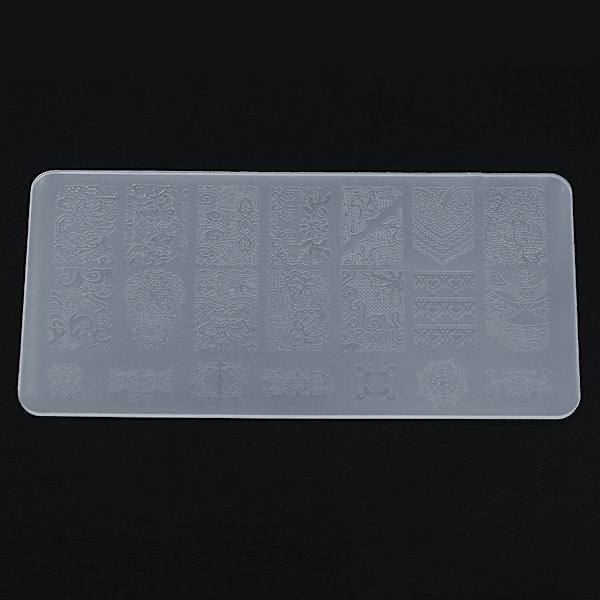 Stempelplate Nail Art Image Stamper Lace Flower Printing Stencil Manicure Mal (2#)