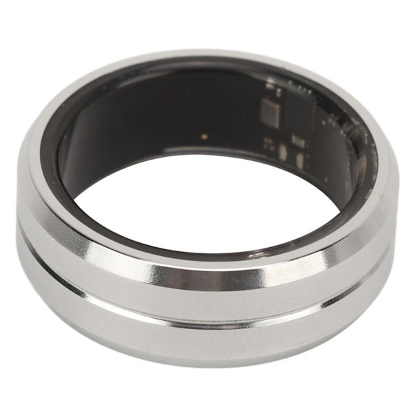 Smart Health Ring Fitness Tracker Bluetooth för sömnövervakning Stegräknare Hälsospårning IP68 Vattentät för Android för IOS Silver Storlek 9