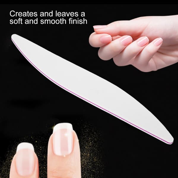 25 stk. Pilebladeformede Neglefile Dobbeltsidet Manicure UV Gel Lak Sanding Buffer Kit