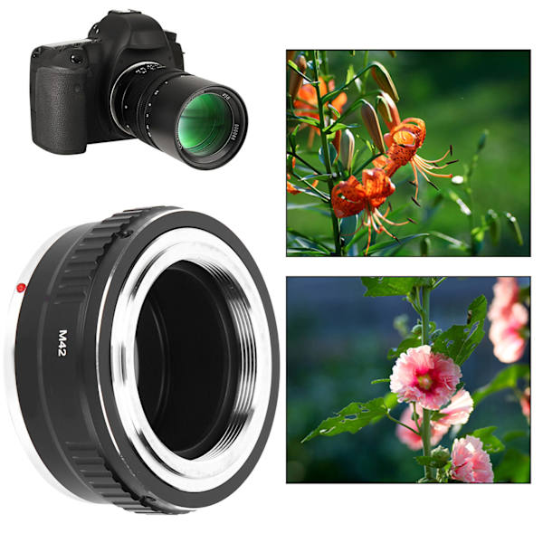 Fikaz Adapter Ring för M42 Mount Objektiv till Canon EOS M Serie Spegelreflexkamera