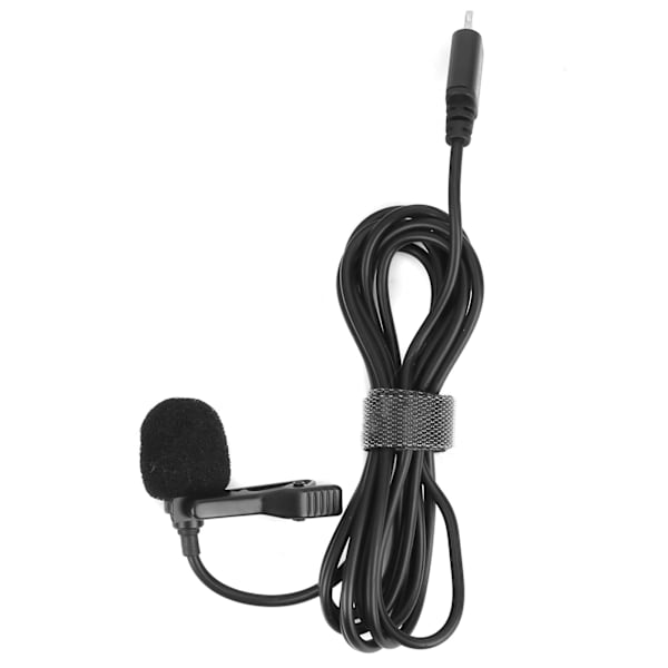 MOVINGMIG Intervjumikrofon Telefon Live Professionell Inspelningskrage Klämma Mikrofon för IOS-kontakt