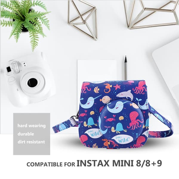 Kameraskyddsväska med axelrem för Instax Mini 8/8+9