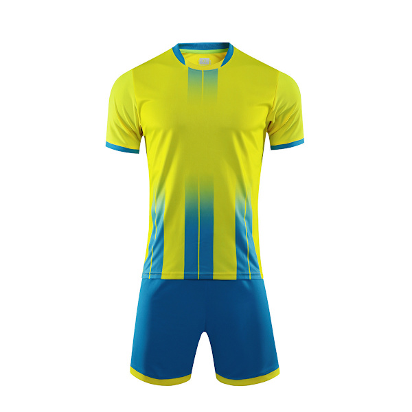 Anpassade fotbollströjor barn vuxna personliga fotbollströjor och shorts herr dam gul 2XS