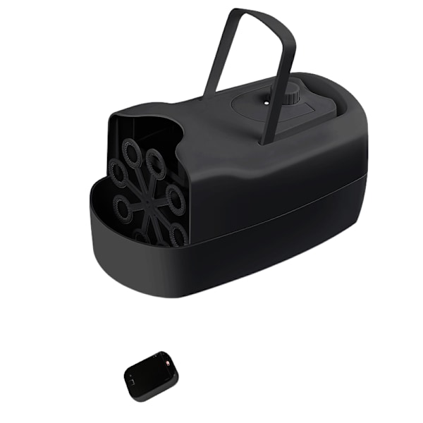 Bubbelmaskin, Automatisk Bubbelblåsmaskin, Portabel Bubbelmaskin för Utomhus- och Inomhusbruk, Drivs med Kontakt eller Batterier w black