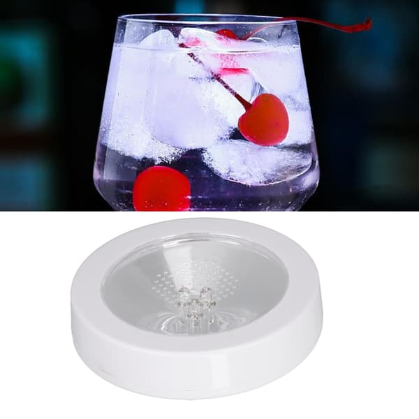 LED Coasters Runde RGB Lysende Kopholder til Barfest Bryllupsmiddagsdekorationer