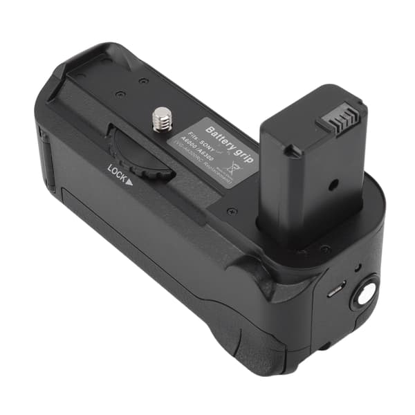 Vertikalt batterigrep ABS Kamerabatterigrep Holder For A6000 A6300 A6400 A6100 A6500