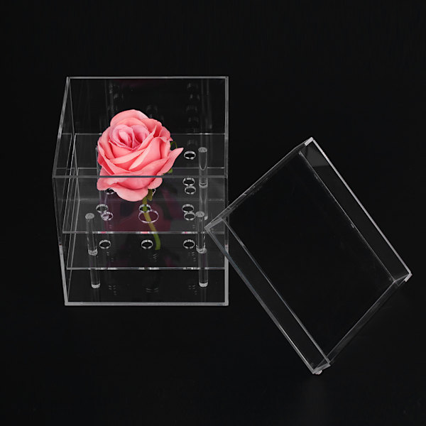 Kosmetikæske Rose Keep Box Vandstråle Til Blomsterarrangør Make Up Opbevaringsboks Kiste 9hul