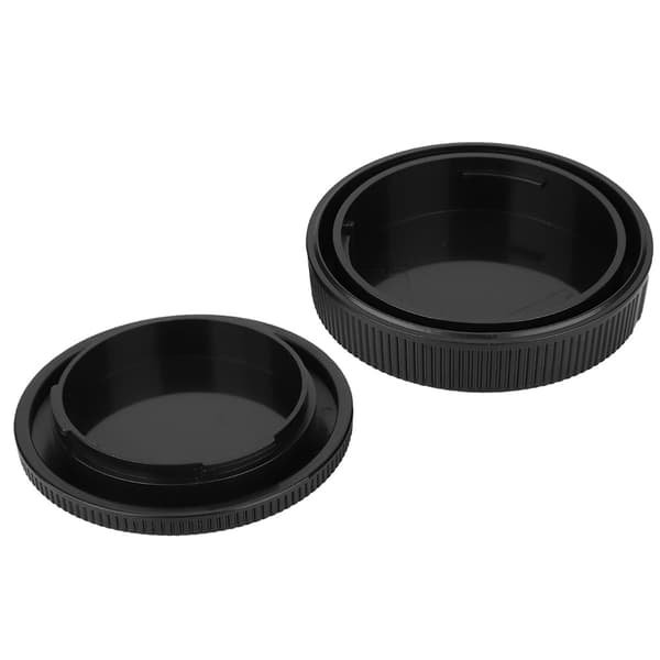 Bærbart plastikkamera, krop, front, bag, objektivdækselsæt til Canon EOSR full-frame kamera, sort