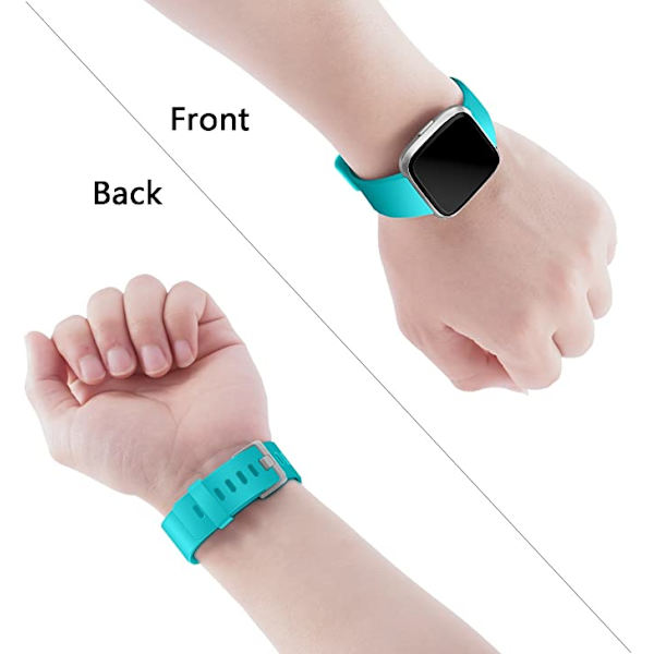 Älykellon ranneke sopii Fitbit versa älykellolle, versa 2 ja versa Lite se -kelloille naisille ja miehille (Turkoosi-L)