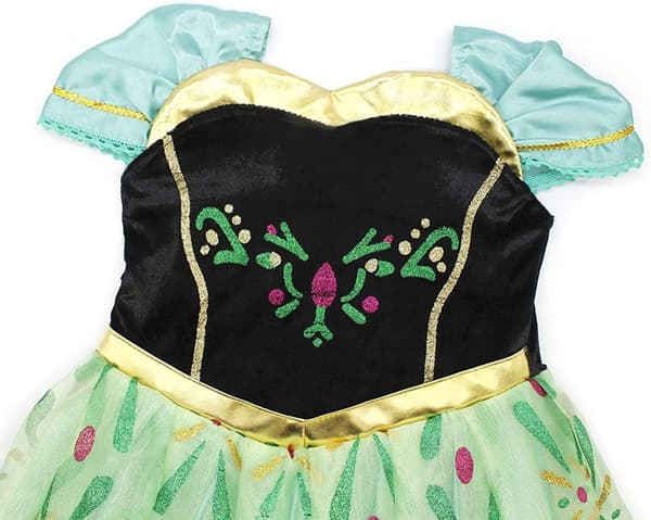 Grön Flickor Cosplay Dansklänning Prinsesskostym 3-4T