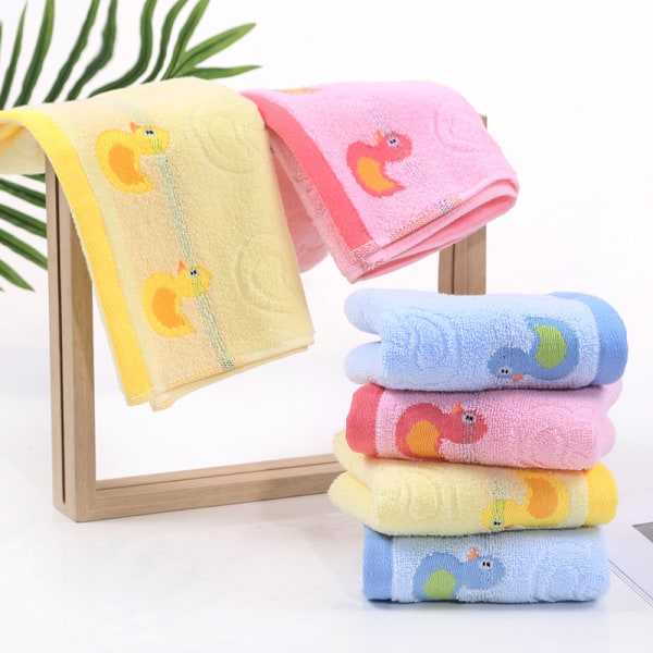 3-pack söta tecknade handdukar, rena bomullsbarnhanddukar för badrum, djur, barntvättlappar, badhanddukar för hemmet, storlek 9,8\" x 19,6\"