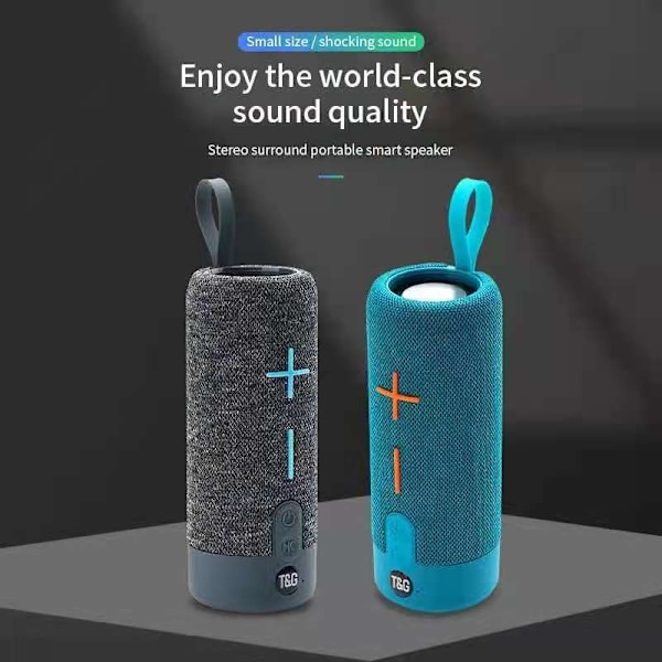 Wekity Bluetooth-högtalare - 24W bärbar högtalare, 360° surroundljud, förbättrad bas, trådlös dubbelparkoppling, IPX7 vattentät, grå