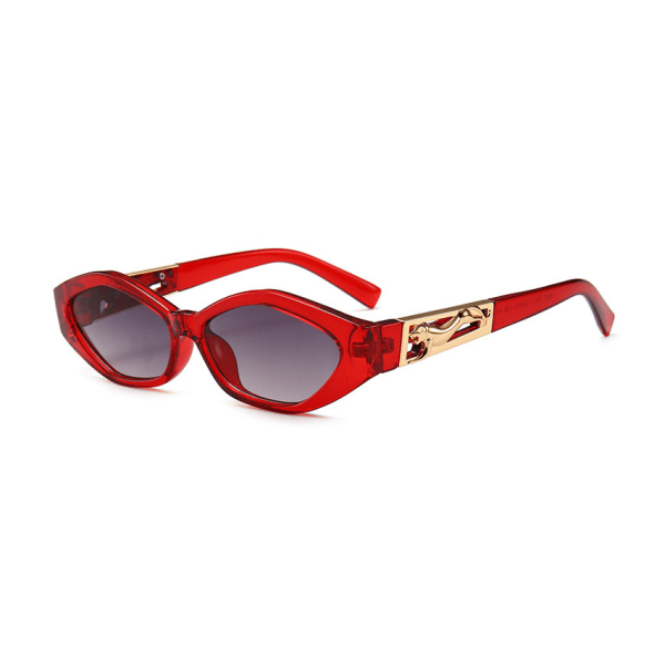 Mote Kattøye Solbriller Dame Vintage Retro Cateye Plast Ramme