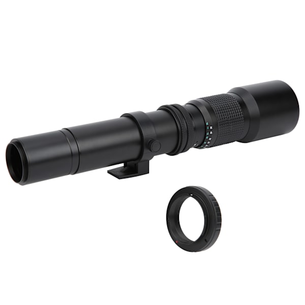 500mm F8‑F32 Manuellt fokuserande teleobjektiv med 2X telekonverter för Olympus OM-fattningssvart