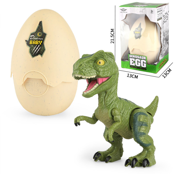 Klekk dinosaurleketøy, dinosauregg som klekkes med realistisk dinosaur actionfigur, lyd og LED-lyseffekter