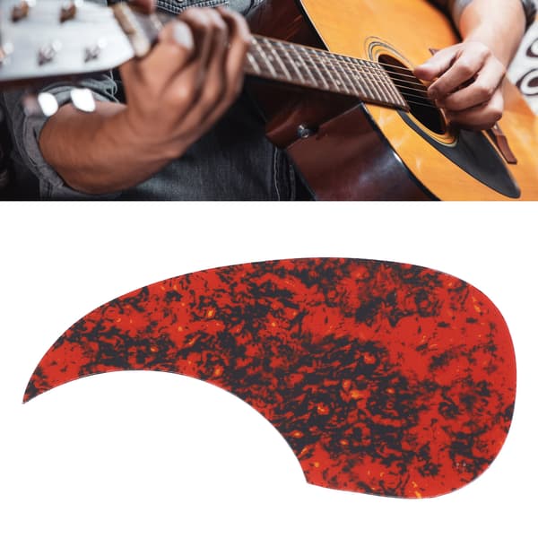 Gitarr Komma Pickguard PVC Slitstark Anti Scratch Stylish Gitarr Pick Guard Ersättning 128mm Blodröd