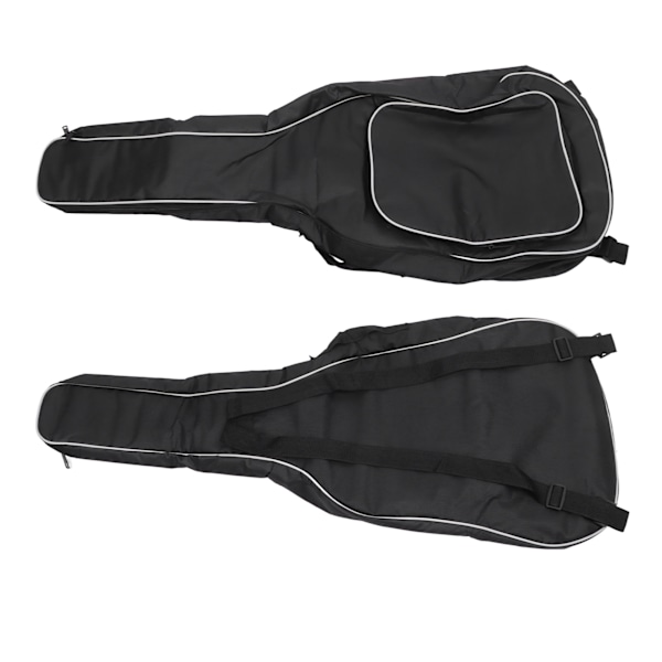 Gitarrväska med vadderad gigbag, vattentät, tjock vit sidobomull, axelrem
