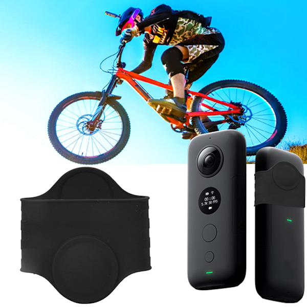 Sunnylife IST-BHT627 Panoramic Motion Camera Fisheye-objektiv Silikon Skyddande Fodral för Insta360 One X Svart