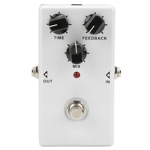 Fördröjningspedal BBD Analog Krets Elektrisk Gitarr Monoblock Effekt med 3 Justeringsknappar 30mA