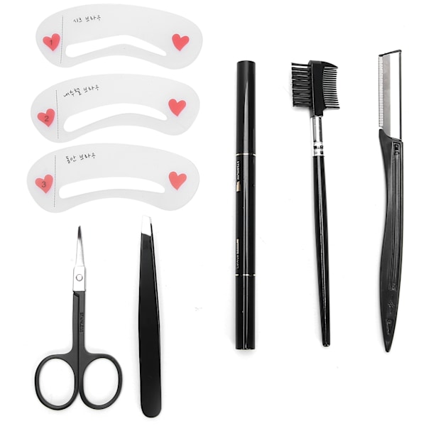 8 stk. / sæt øjenbrynskniv øjenbryns trimmer shaver kam klip øjenbrynsblyant kvinder makeup værktøjer