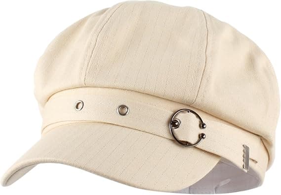 Bomullsblend Newsboy Cap Cabbie Paperboy Painter Visor Hat