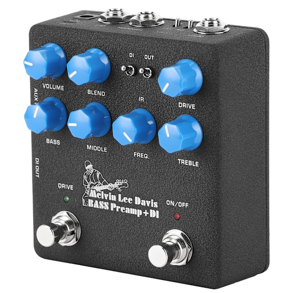 NUX NBP5 Elektrisk Bas Preamp DI Boks Effektpedal Metal Musikinstrument Tilbehør