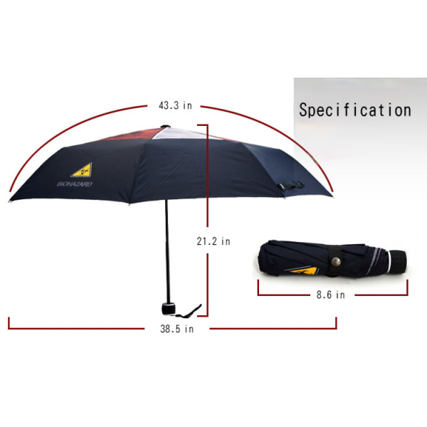 Resident Evil Biochemical 6 Umbrella-teemainen sateenvarjo Lyon Anime Sunny-sateenvarjo Kolminkertainen sateenvarjo