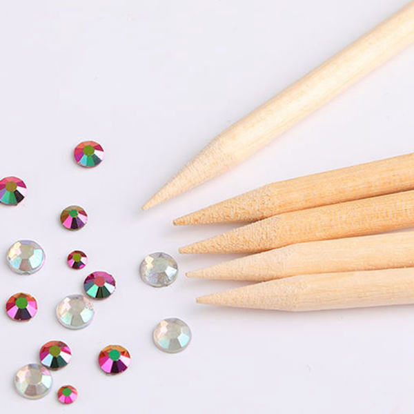 5 st Nail Cuticle Remover Scrub Polish Trä Pusher Sticks Manikyr Reparationsverktyg (11,5 cm)