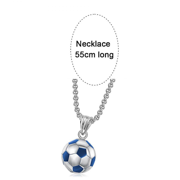 Sports Fodbold Halskæder Til Mænd Drenge Rustfrit Stål, VM Fodbold Halskæde Vedhæng Souvenir