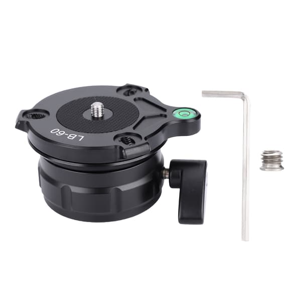 LB-60 Kraftig 12KG 1/4'' & 3/8'' Hurtigutløserplate Boblenivå Stativkulehode