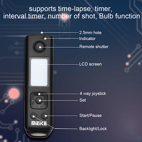 Meike 2.4G trådlös fjärrkontroll kamerabatterigrepp tillbehör för Canon 5D Mark IV