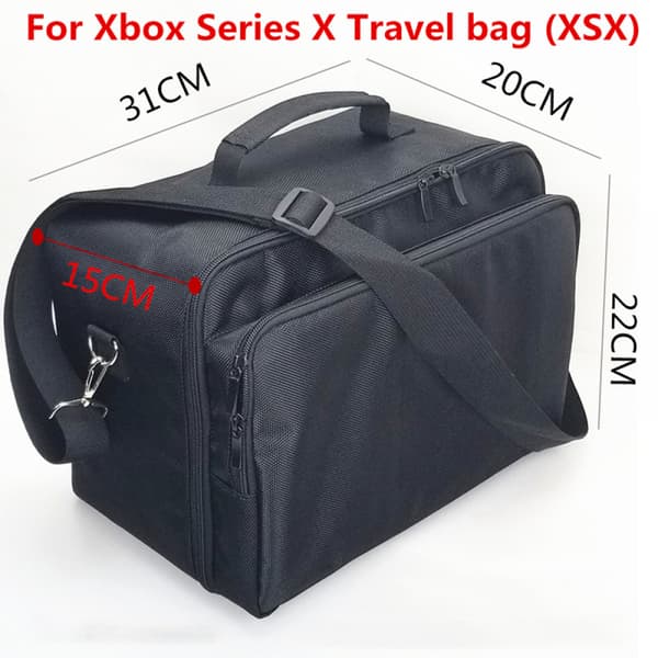 Passar för Microsoft Xbox Series X Hemspelkonsoler/spel-CD-skivor, bärbar diagonal axelväska
