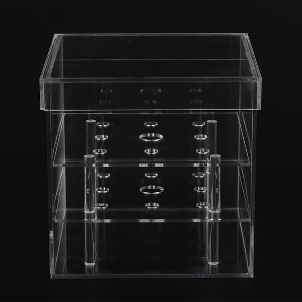 Kosmetika Box Rose Keep Box Vattenstråle För Blommor Organizer Make Up Förvaringslåda Kista 9hål