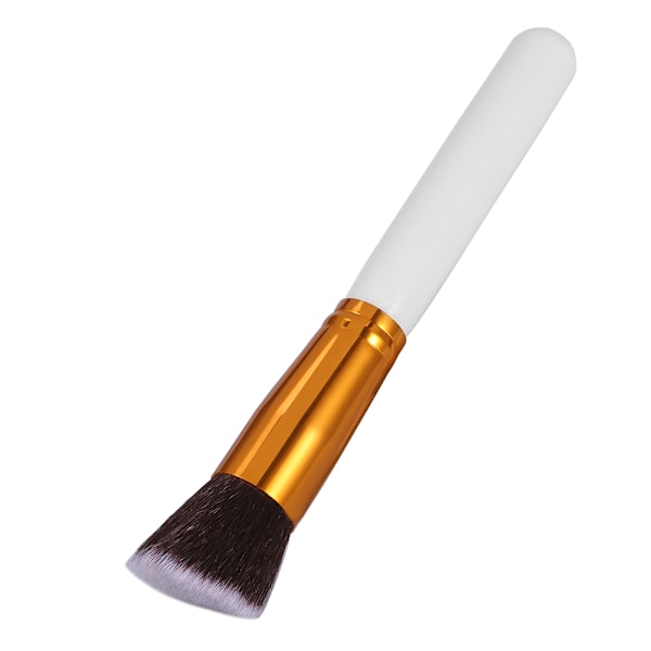2 stk./sæt Makeup-børster Ansigtspulver Foundation Blusher Contour Kosmetisk værktøj (Hvid Guld)