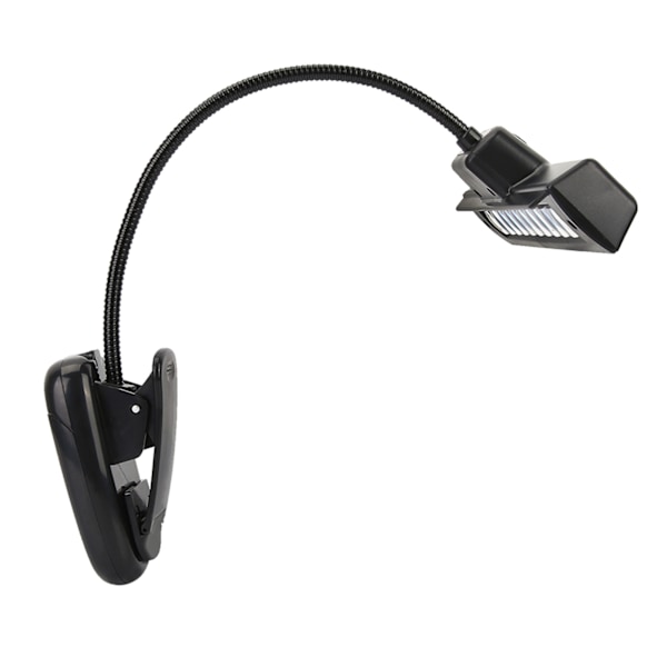 Portabel Musikstativlampa med Flexibel Hals, Clip-on, USB-laddning, LED-läslampa