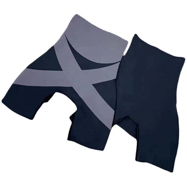 Kvinnors rumplyftande shapewear högt midjeband trosor magekontroll knickers vadderade höftförstärkare sömlösa underkläder kroppsskulptör-svart-L(50~60KG)