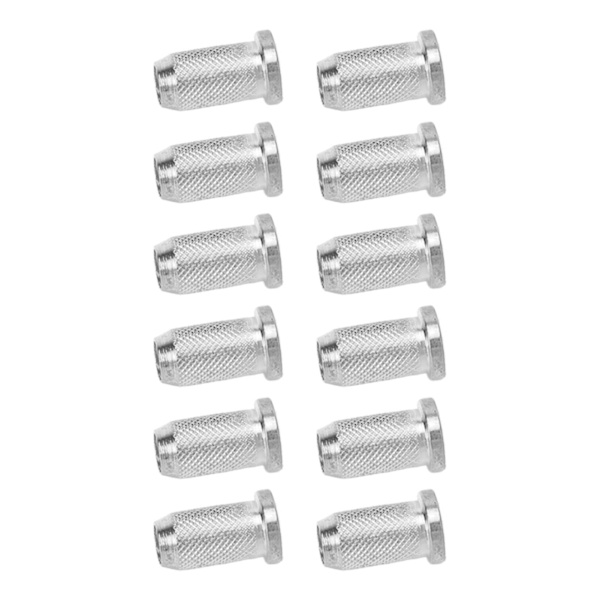 12 st gitarrsträng ferrules ersättning metall elektrisk gitarr sträng bussningar silver