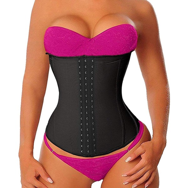 Lång Torso Midjetränare för Kvinnor Underbyst Korsetter Cincher Sport Girdle S 1-black