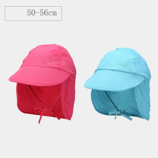 AVEKI Solhatt for barn, utendørs, for gutter og jenter, med nakkeklaff, UPF 50+, mesh, stor brem, hurtigtørkende, 4-8 år, fotturer, fiske, rosa