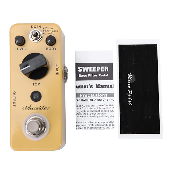 Professionell akustisk gitarr effektpedal True Bypass Full Metal Shell