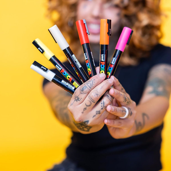 Posca-tussit 5M, Posca-kynät taidetarvikkeisiin, väritystussit - kivitaide, kangastussit, maalikynä, taidetussit Full Range