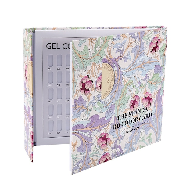 Nagelfärg Display Chart Book Nagellack Gel Färg Display Card Nail Art Visningsbräda Ränder
