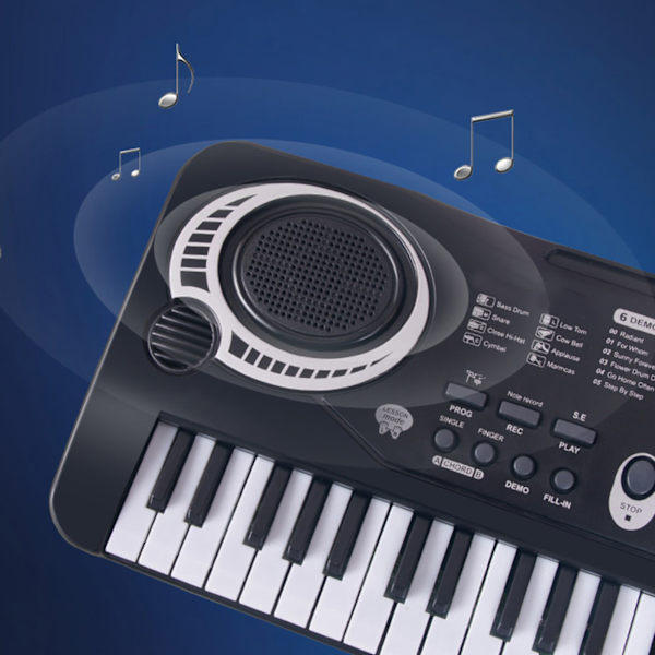 Lasten Piano-näppäimistö 61 näppäintä Monitoiminen Elektroninen Näppäimistö Oppimislelu Musiikki-instrumentti Pojille ja Tytöille Virtalähteellä