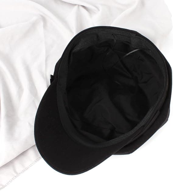 Kvinners bomullsblend Newsboy Cap Cabbie Paperboy Painter Visor Hat, svart