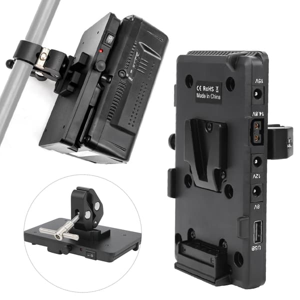 V-formet batteriplate D-tap batteriadaptertilbehør for V-montert kamerabatteri