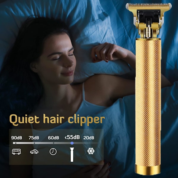 Hårklippere til mænd, hårklipper T-blad trimmer nul gapped trimmer, trådløs genopladelig skægtrimmer barbermaskine hårklippesæt